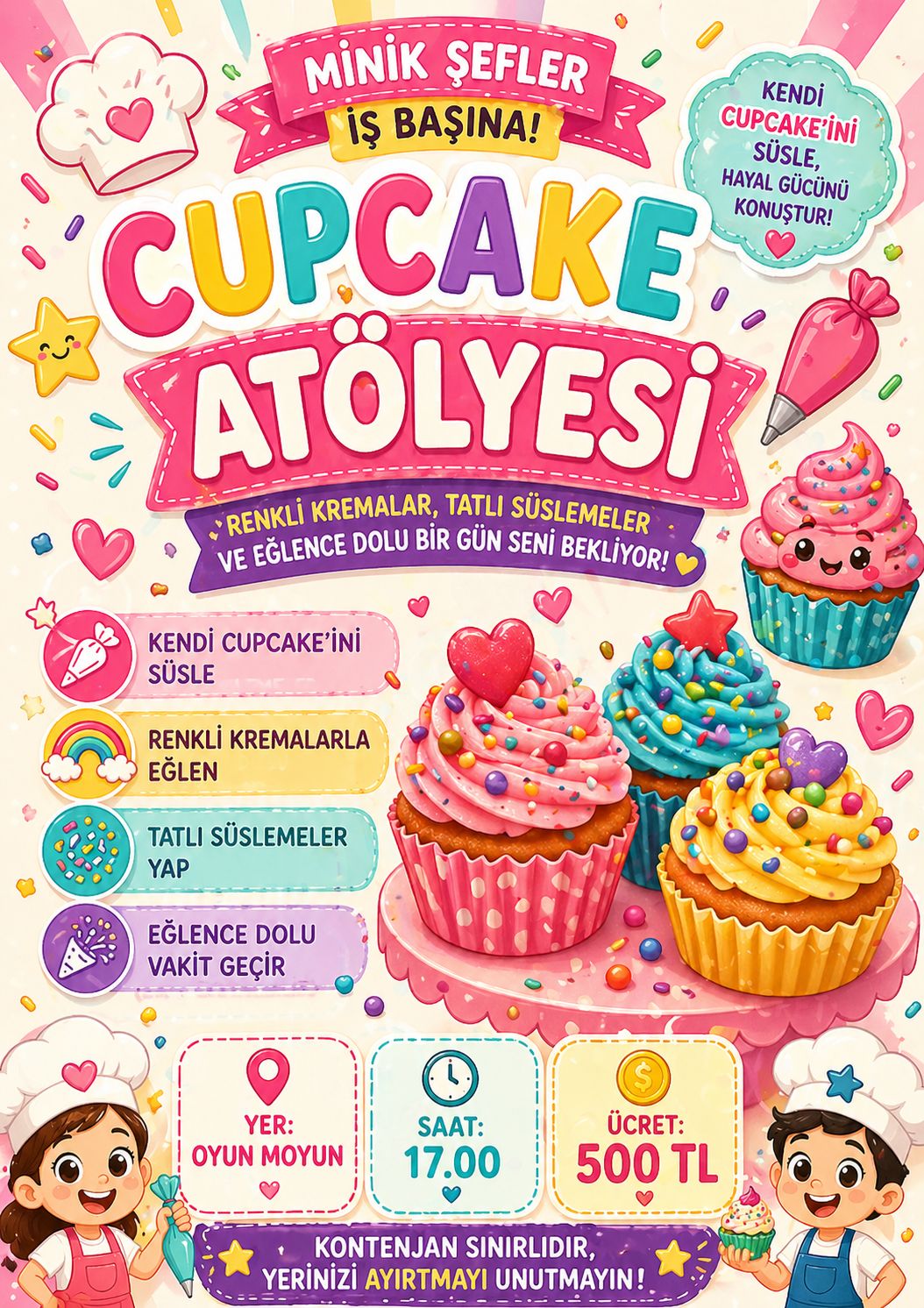 Cupcake Atölyesi (5 Yaş-7 Yaş)