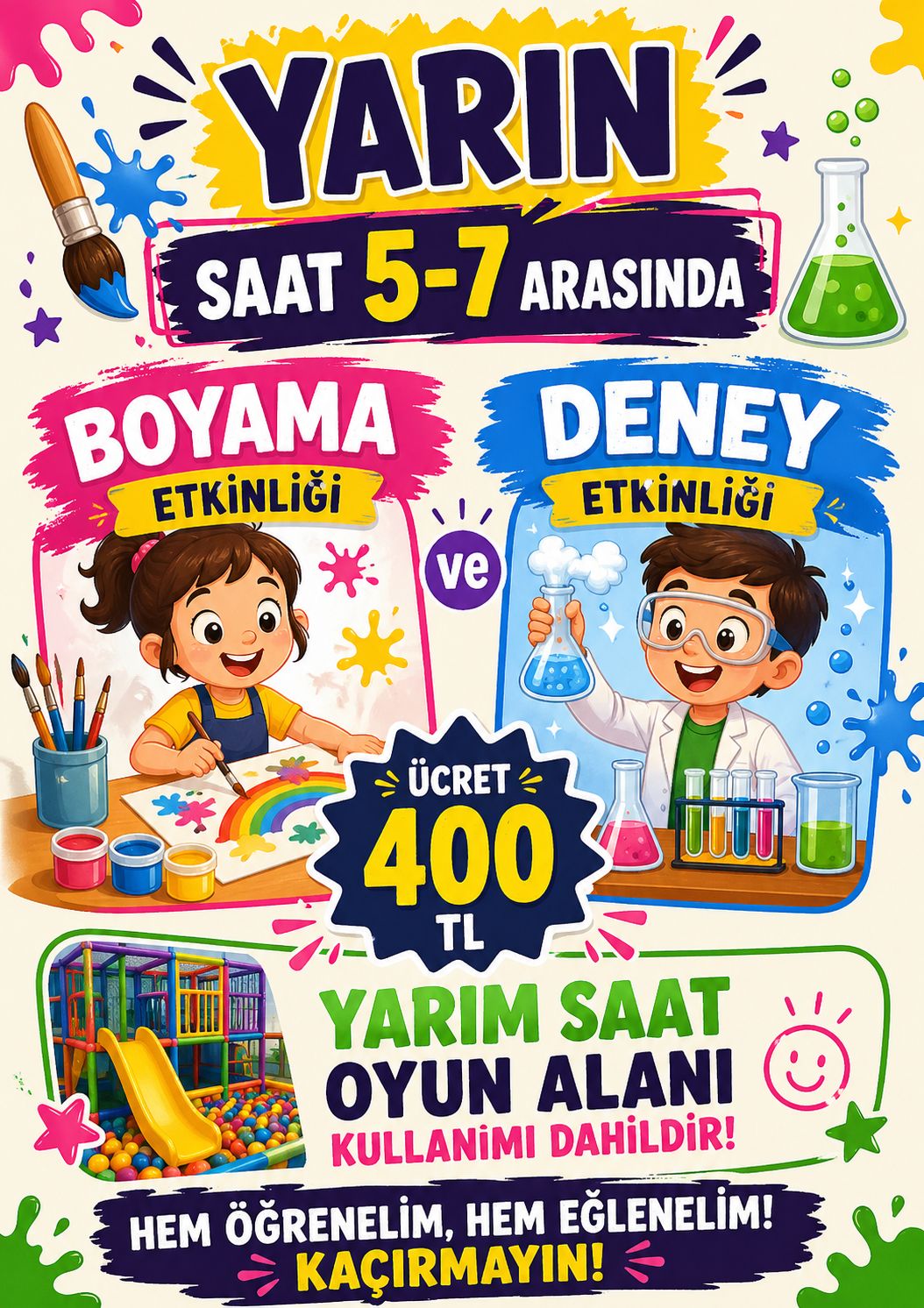 Boyama ve Deney Etkinliği (5 Yaş-7 Yaş)
