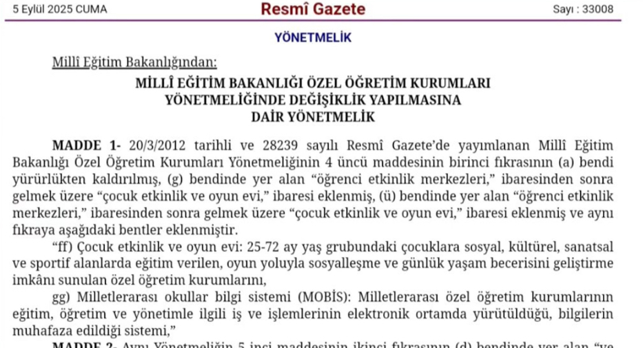 Resmi Gazete'de Oyun grupları ve oyun evleri için karar yayımlandı