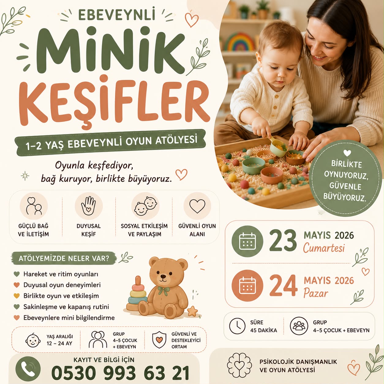 Ebeveynli Minik Keşifler (1 Yaş-2 Yaş)